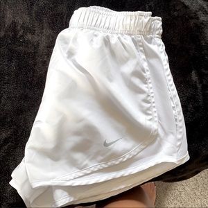 White Nike tempo shorts